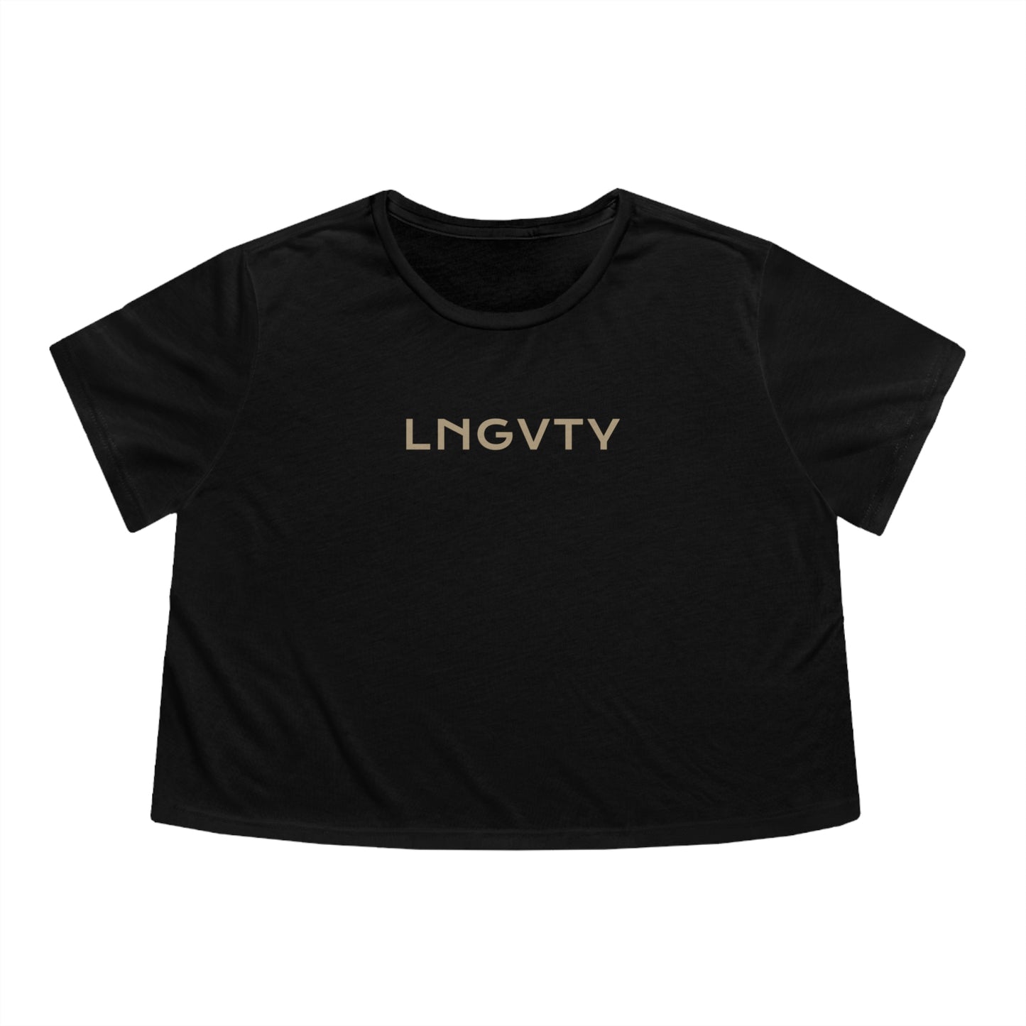 Lngvty Women's Flowy Cropped Tee