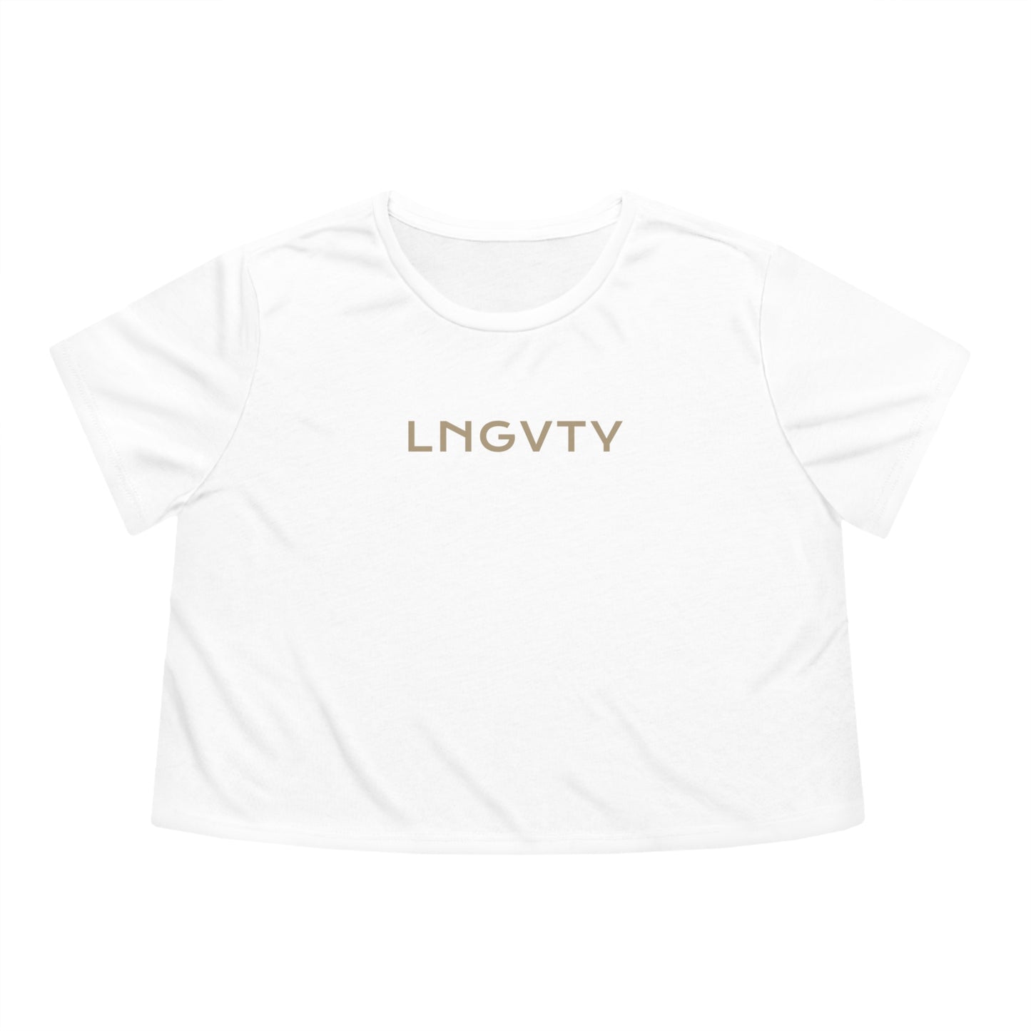Lngvty Women's Flowy Cropped Tee