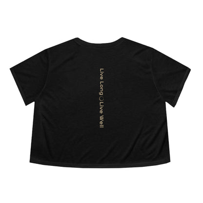 Lngvty Women's Flowy Cropped Tee