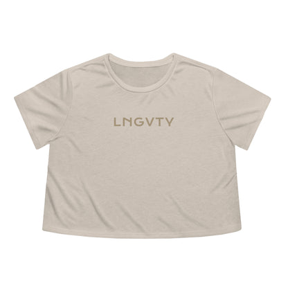 Lngvty Women's Flowy Cropped Tee