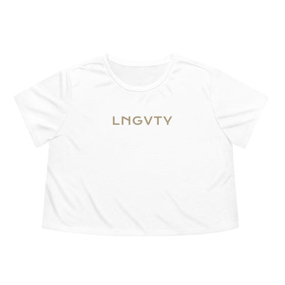 Lngvty Women's Flowy Cropped Tee