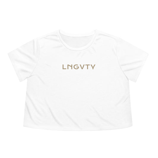 Lngvty Women's Flowy Cropped Tee
