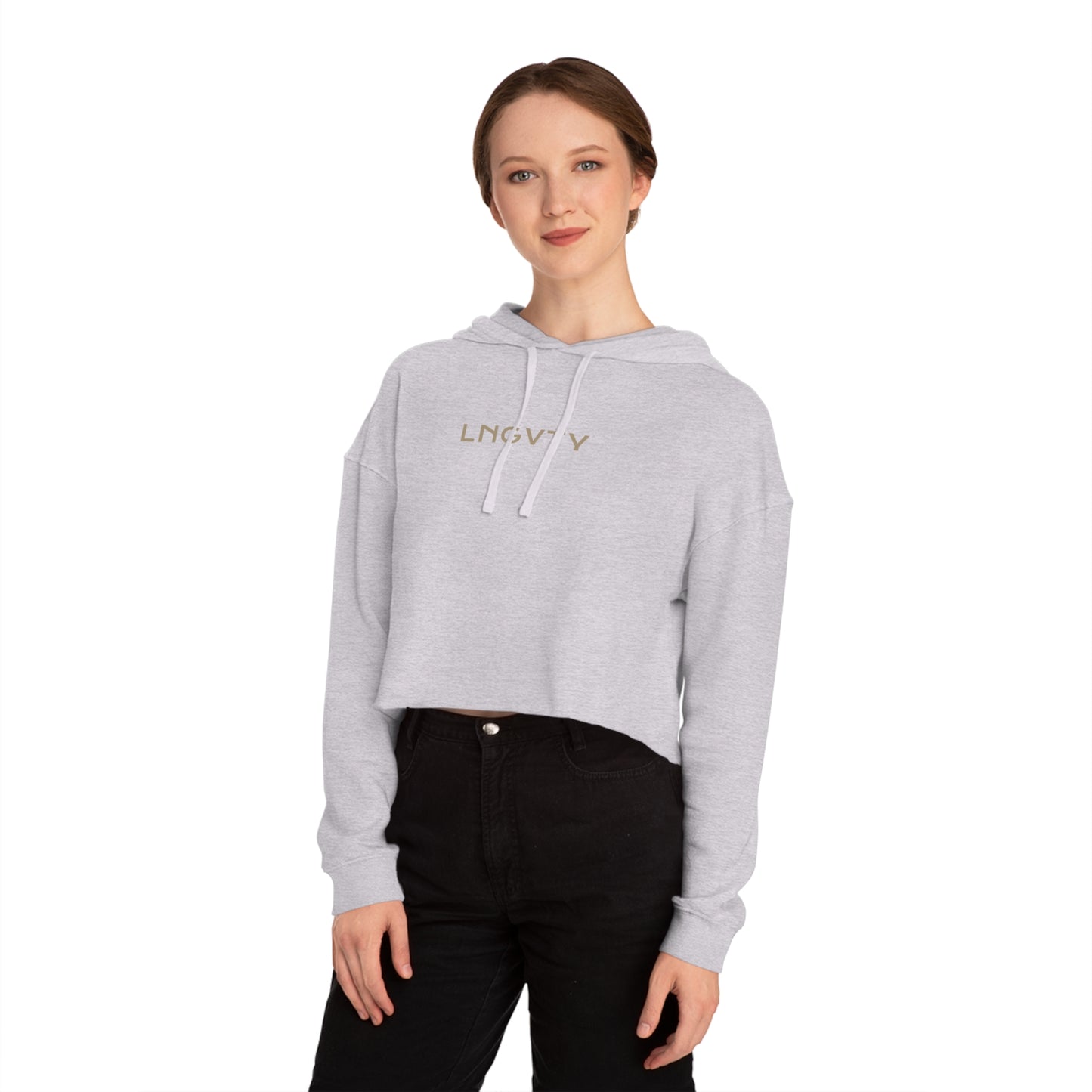 Lngvty Women’s Cropped Hooded Sweatshirt