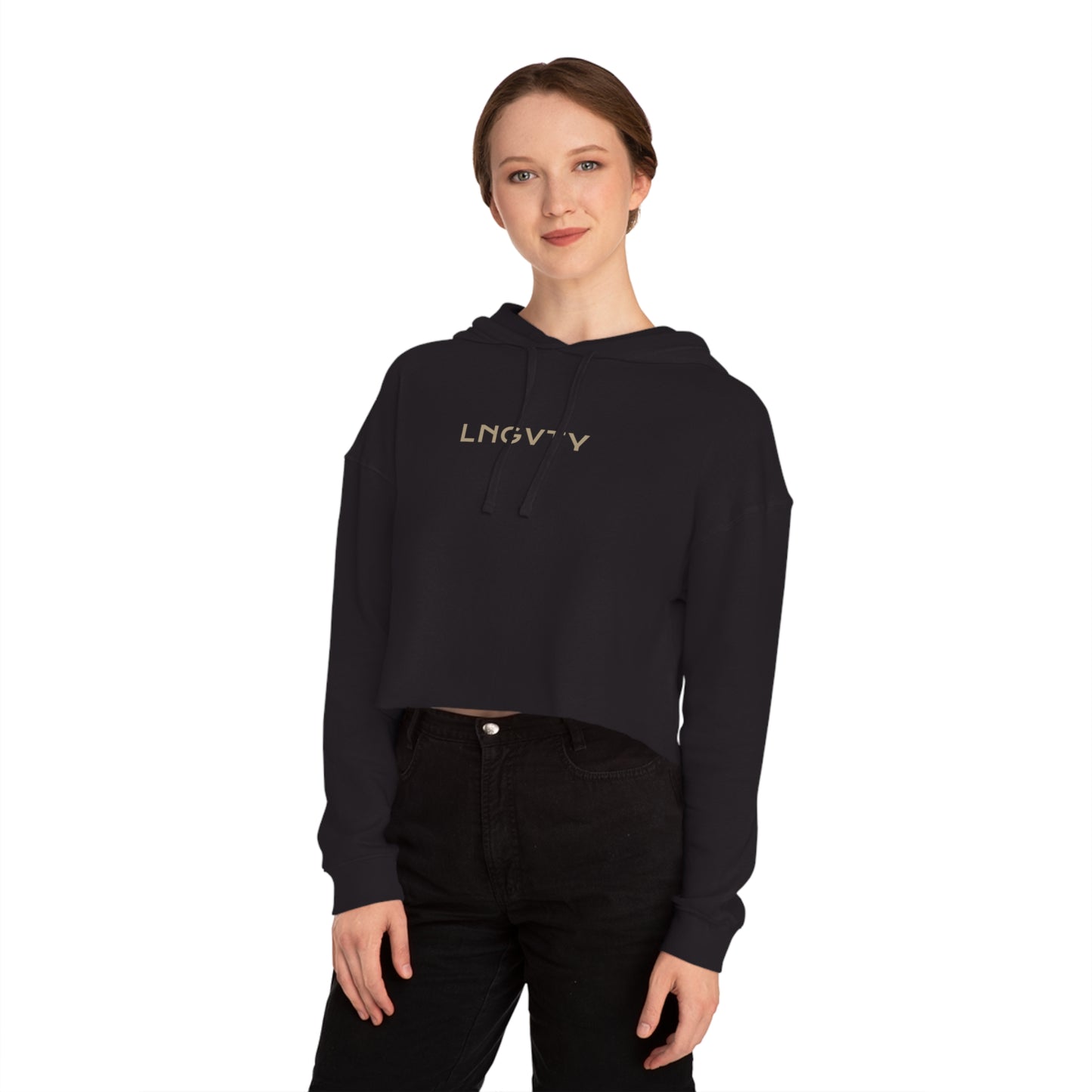 Lngvty Women’s Cropped Hooded Sweatshirt