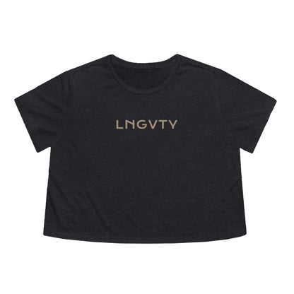 Lngvty Women's Flowy Cropped Tee
